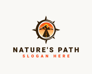 Mountain Path Compass logo design