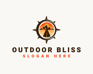 Mountain Path Compass logo design