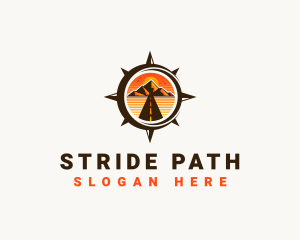 Mountain Path Compass logo design