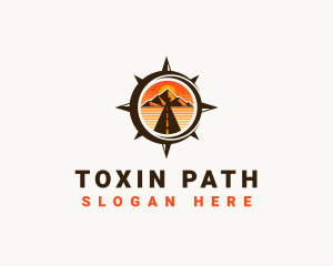 Mountain Path Compass logo design