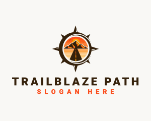 Mountain Path Compass logo design