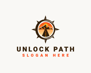 Mountain Path Compass logo design