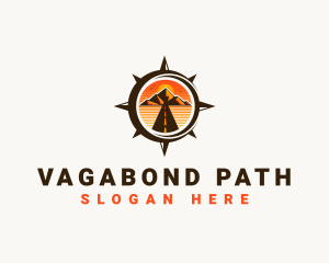 Mountain Path Compass logo design