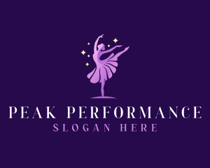 Performer Female Ballerina logo design