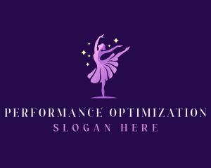 Performer Female Ballerina logo design