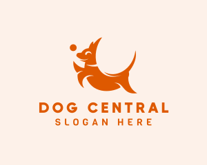 Orange Puppy Dog logo design