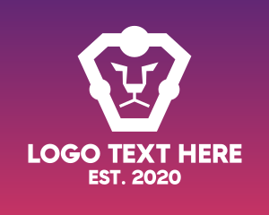 Industrial Hexagon Lion logo