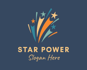 Color Stars Fireworks logo design