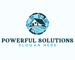 Pressure Washer House logo design