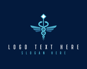 Medical - Medical Serpent Caduceus logo design