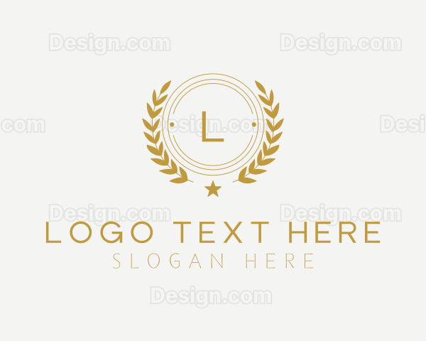 Elegant Wreath Badge Logo