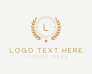 Elegant Wreath Badge logo