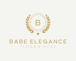 Elegant Wreath Badge logo design