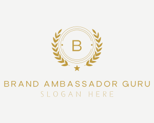 Elegant Wreath Badge logo design