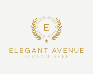 Elegant Wreath Badge logo design