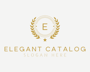 Elegant Wreath Badge logo design