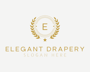 Elegant Wreath Badge logo design