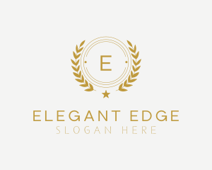 Elegant Wreath Badge logo design