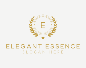 Elegant Wreath Badge logo design