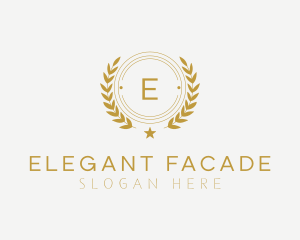 Elegant Wreath Badge logo design