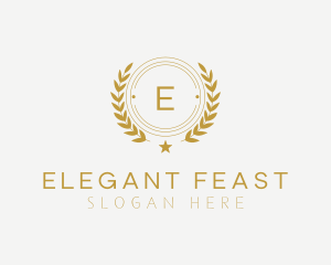 Elegant Wreath Badge logo design