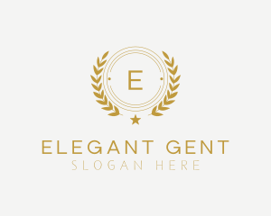 Elegant Wreath Badge logo design