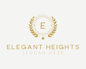 Elegant Wreath Badge logo design