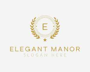 Elegant Wreath Badge logo design