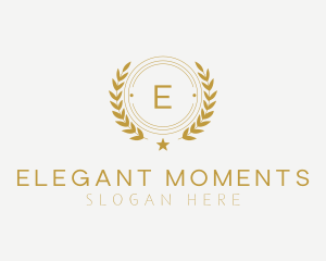 Elegant Wreath Badge logo design