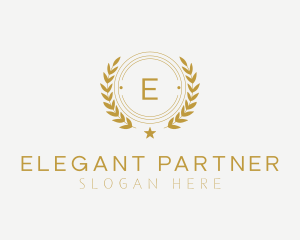 Elegant Wreath Badge logo design