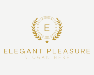 Elegant Wreath Badge logo design