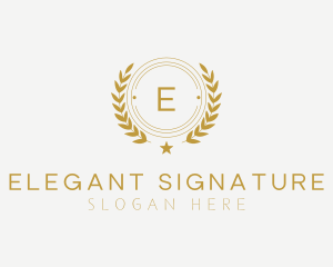 Elegant Wreath Badge logo design