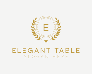 Elegant Wreath Badge logo design