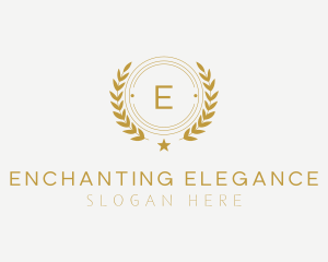 Elegant Wreath Badge logo design