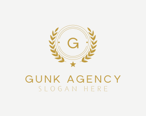 Elegant Wreath Badge logo design