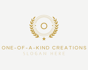 Elegant Wreath Badge logo