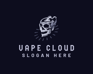 Skull Vape Smoke logo design