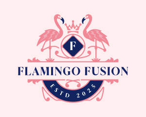 Crown Flamingo Crest logo