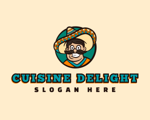 Mexican Mustache Hat logo design