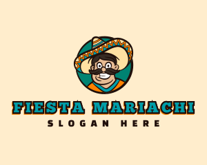 Mexican Mustache Hat logo design