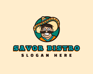 Mexican Mustache Hat logo design