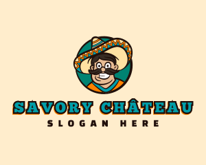 Mexican Mustache Hat logo design