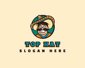 Mexican Mustache Hat logo design