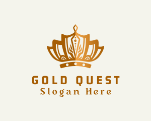 Beauty Gold Crown logo design