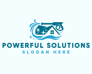 Power Washing Cleaning Sanitation logo design