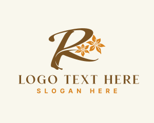 Environment Floral Leaves Letter R logo
