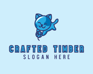 Playful Kitten Cat logo design