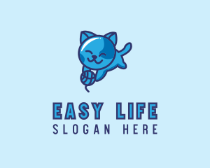 Playful Kitten Cat logo design