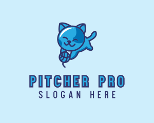 Playful Kitten Cat logo design