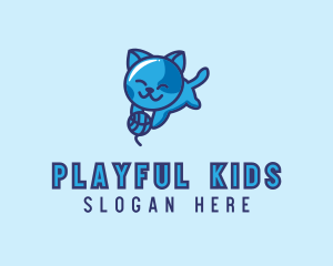 Playful Kitten Cat logo design